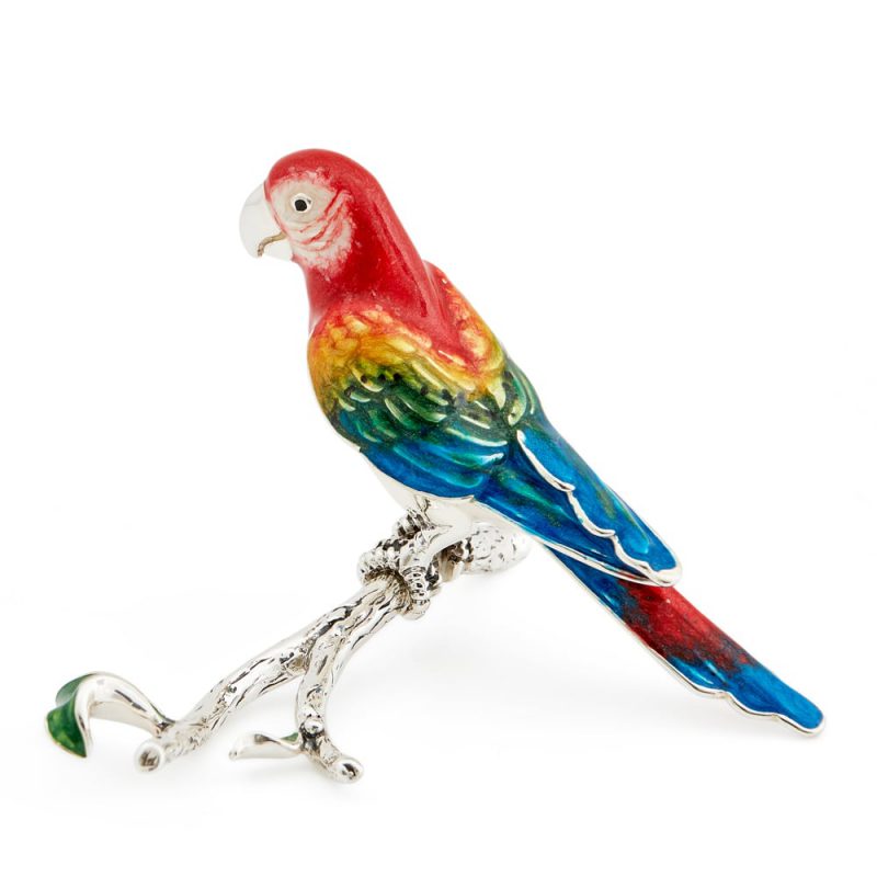 ST380 Parrot on a branch -red