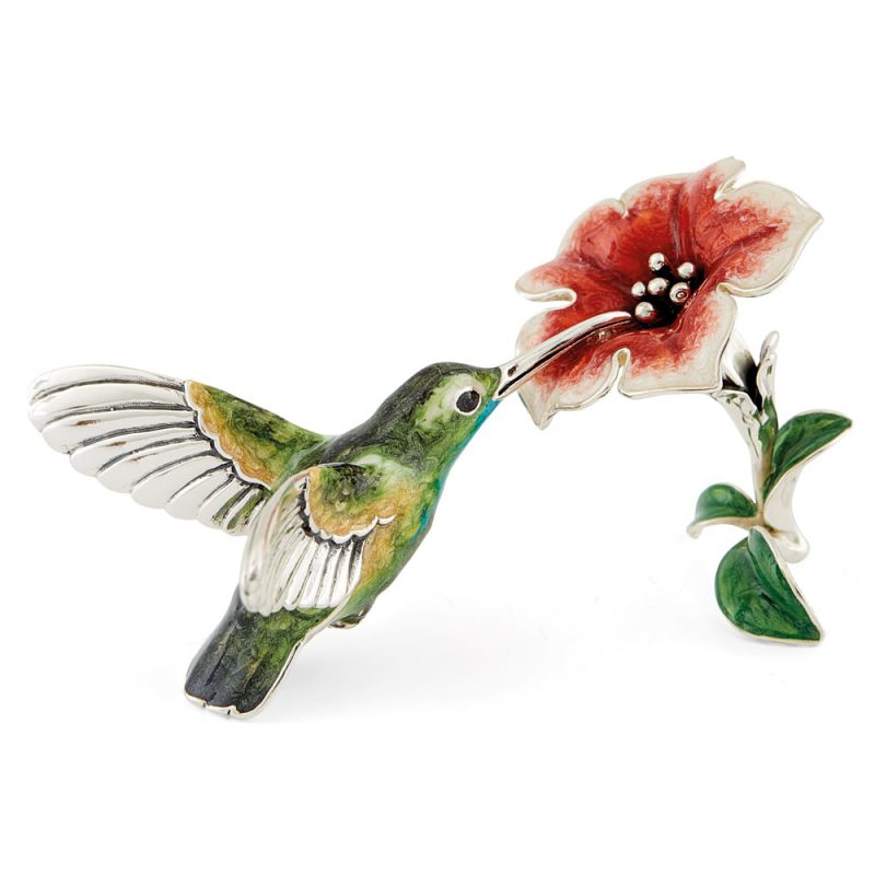 ST450 Humming Bird with flower - green