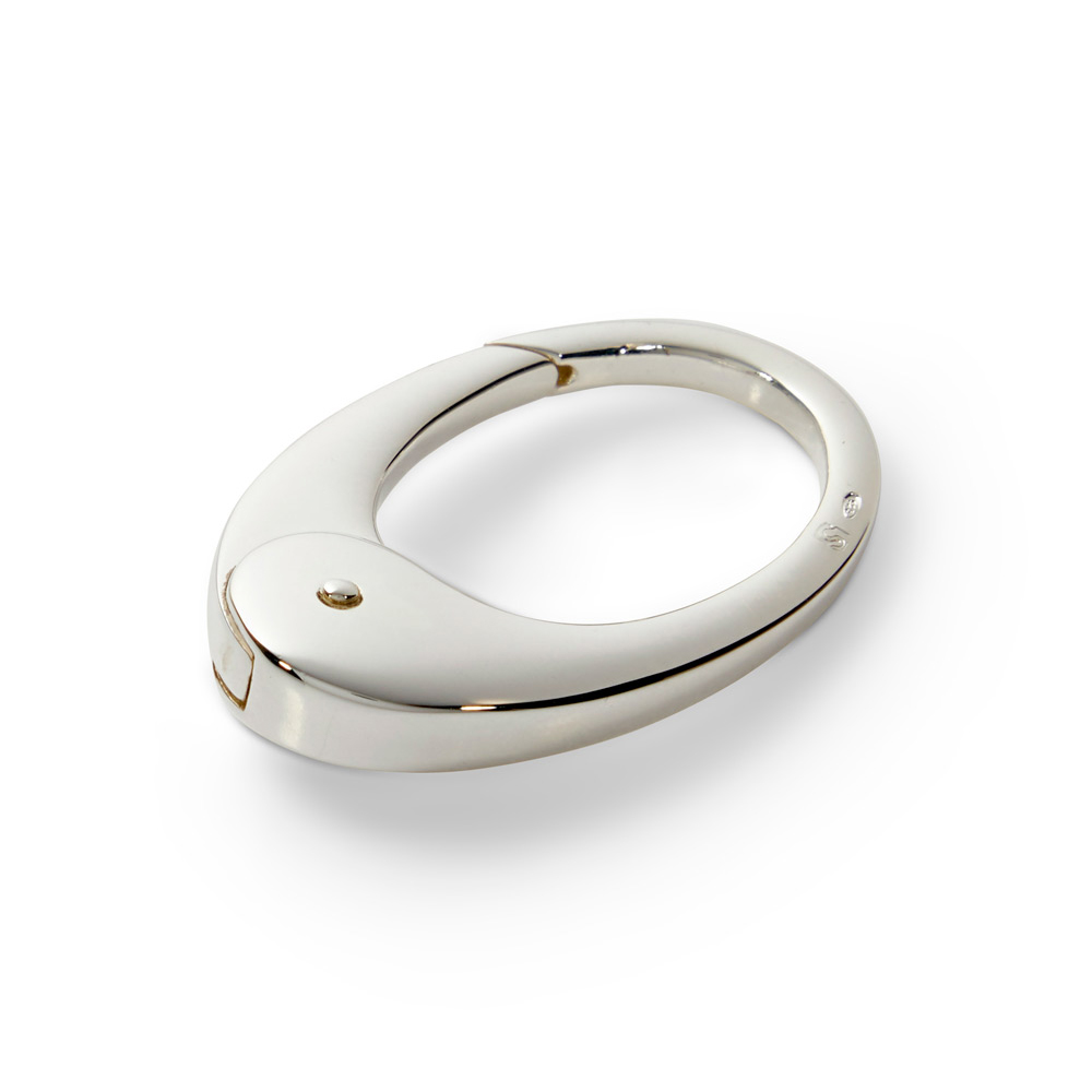 Silver Heavy Oval Key Ring - Francis Howard